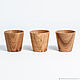 Set of wooden textured elm glasses (3 pcs) R14. Shot Glasses. ART OF SIBERIA. Online shopping on My Livemaster.  Фото №2