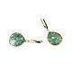 Turquoise earrings, natural turquoise earrings, turquoise earrings. Earrings. Irina Moro. My Livemaster. Фото №5