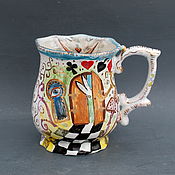 Посуда handmade. Livemaster - original item A large circle with the painting 