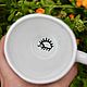 A mug with a pattern inside on the bottom of the plane is a whale. Mugs and cups. DASHA LEPIT | Ceramic tableware (dashalepit). My Livemaster. Фото №6