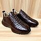 Sneakers made of genuine crocodile leather, in dark brown color. Sneakers. SHOES&BAGS. My Livemaster. Фото №4
