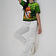 Pantalones cargo mujer lino blanco, Pants, Tyumen,  Фото №1