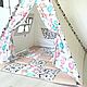 Вигвам для детей / палатка детская. Вигвам. Маргарита tipi_workshop. Интернет-магазин Ярмарка Мастеров.  Фото №2