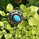 Order Antique ring with turquoise 925 silver, Holland. Dutch West - Indian Company. Livemaster. . Vintage earrings Фото №3