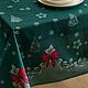 Зеленая новогодняя скатерть 150*200см с кисточками. Скатерти. Atalena-Home. Ярмарка Мастеров.  Фото №4