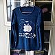 Винтаж: Джемпер.Trend&style!44-46+.Сапфировое яблоко! Switzerland!. Свитера винтажные. MixVintage. Ярмарка Мастеров.  Фото №5