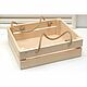 Wooden Rack and Pinion Box with Handles for Gift Packaging Storage, Packing box, Moscow,  Фото №1