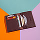 Cardholder Mini-wallet Hermes Burgundy, Cardholder, Moscow,  Фото №1