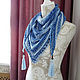 Bactus knitted blue female Gzhel. Pareos. BarminaStudio (Marina)/Crochet (barmar). Online shopping on My Livemaster.  Фото №2
