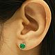 14K Emerald Earring Stud, Emerald Earring Jacket, Emerald Jacket Earri. Earrings. JR Colombian Emeralds (JRemeralds). Online shopping on My Livemaster.  Фото №2