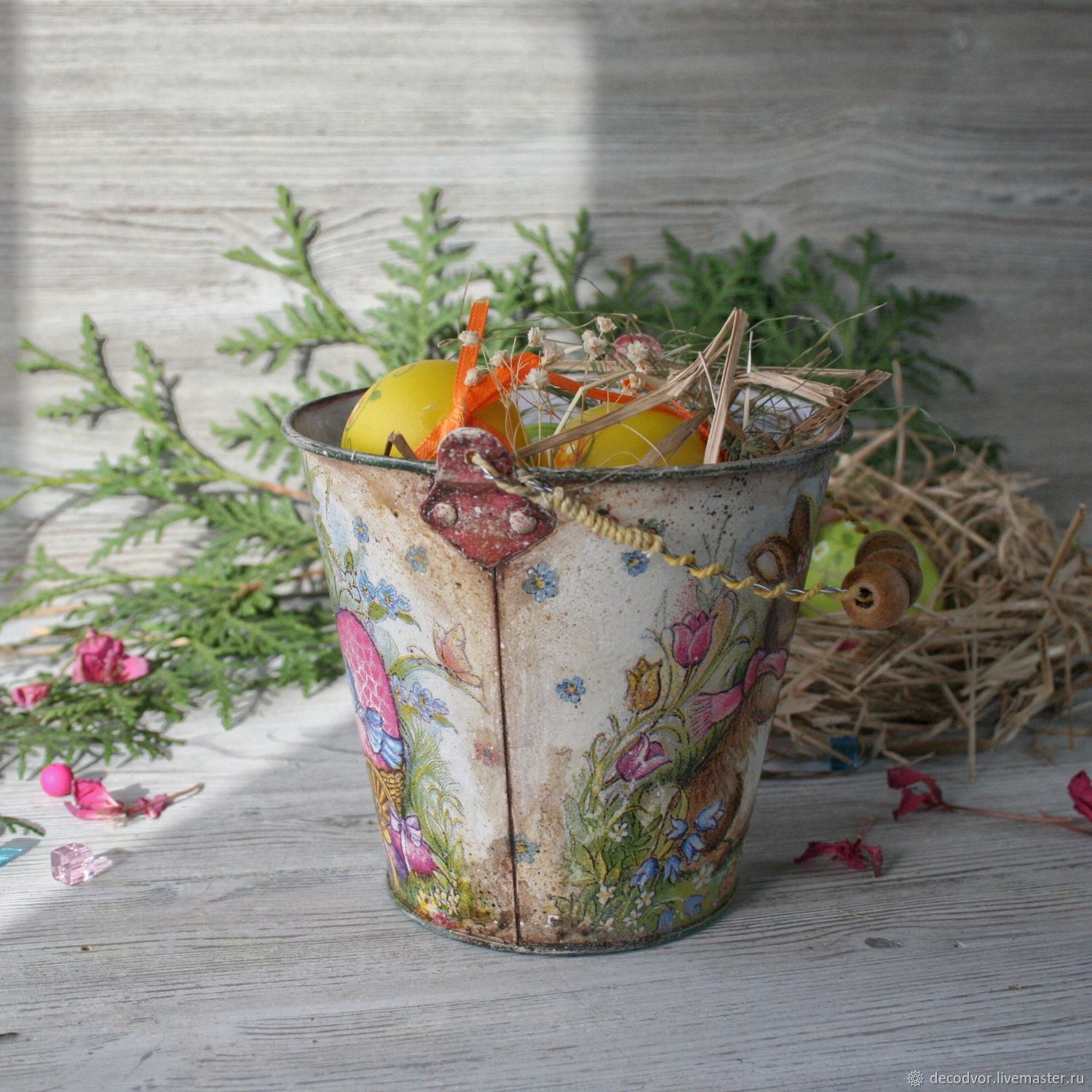 Ведёрко Кролик с пасхальным яйцом – заказать на Ярмарке Мастеров ...