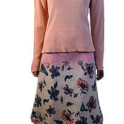 Одежда handmade. Livemaster - original item Felted Nuno light skirt cream pink on silk. Handmade.