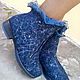 Ботиночки из шерсти "Джайпур". Ботинки. Eco Shoes by Julia Pizar. Интернет-магазин Ярмарка Мастеров.  Фото №2