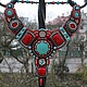 Колье, вышитое бисером Яркое. Колье. Украшения из бисера и камней. SOFIA. Ярмарка Мастеров.  Фото №4