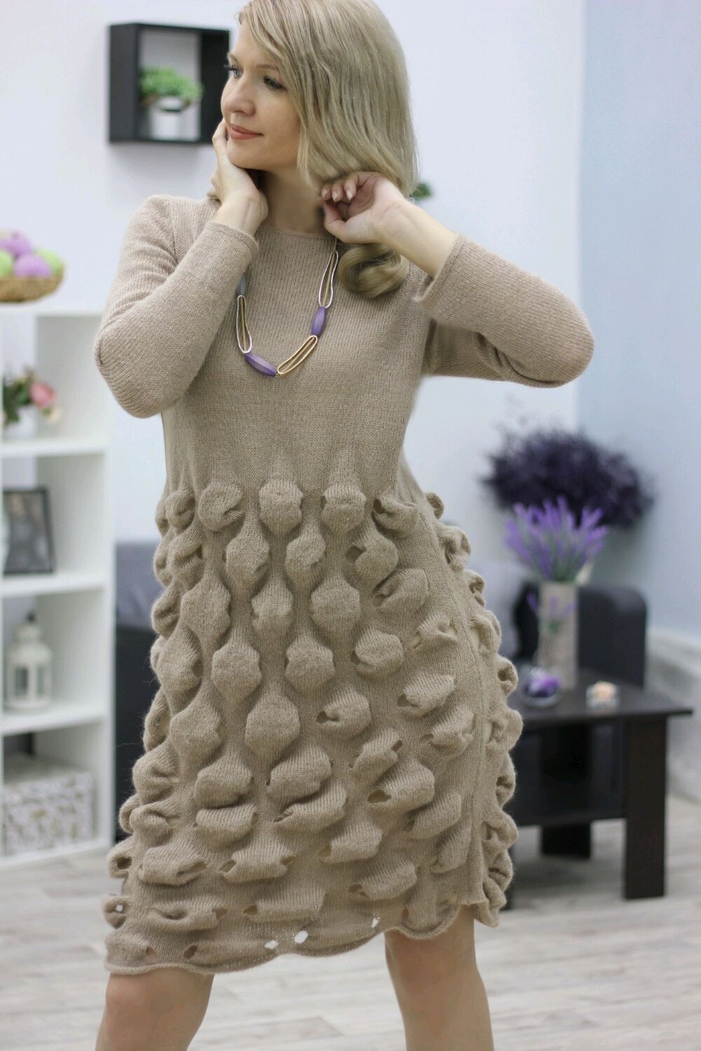 Платье паутинка вязаное мохер MPavlova купить в интернет-магазине Wildberries
