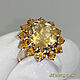 Order Ring 'Citrine - oval large' gold 585, citrines. VIDEO. MaksimJewelryStudio. Livemaster. . Rings Фото №3