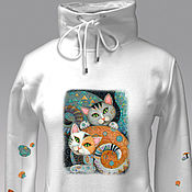 Одежда handmade. Livemaster - original item Sweatshirt Multicolored cats. Handmade.