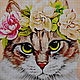 Kit of embroidery with beads ' KITTY', Embroidery kits, Ufa,  Фото №1