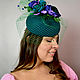 Hat with a veil 'Emerald '. Hats1. Novozhilova Hats. My Livemaster. Фото №6