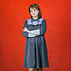 Boho dress made of knitwear two-tone ' Sashenka'. Dresses. Elvira24. Online shopping on My Livemaster.  Фото №2