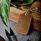 Заказать Чехол брелок для карты тройка, пик из кожи Smart коричневый винтажный. HELFORD изделия из натуральной кожи. Ярмарка Мастеров. . Брелок Фото №3