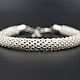 Crocheted wiring beaded bracelet silver. Bead bracelet. KOTiYA. Online shopping on My Livemaster.  Фото №2