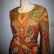 Dress from Pavlovsky Posad shawls 