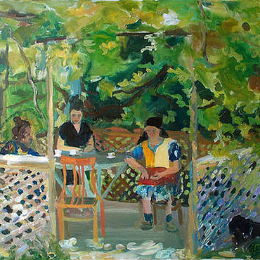 Картина. Абхазия. По чашечке кофе. . Картины и панно ручной работы - Ярмарка Мастеров Картины и панно ручной работы. Ярмарка Мастеров - ручная работа Картина. Абхазия. По чашечке кофе. Handmade.