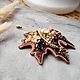Заказать Брошь КЛЕНОВЫЙ ЛИСТ. Brooch-art БРОШИ СЕРЬГИ ОБОДКИ. Ярмарка Мастеров. . Брошь-зажим Фото №3