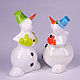Interior figurine stained glass Happy Snowman. New Year\\\\\\\'s compositions. In Glass. Online shopping on My Livemaster.  Фото №2