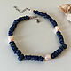 Necklace with lapis lazuli and pearls. Necklace. Sonia Dov jewellery. My Livemaster. Фото №5