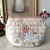 Сумки и аксессуары handmade. Livemaster - original item Textile quilted handbag MY GARDEN cosmetic bag. Handmade.