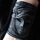 3D Bracelet 'Image in a hat' made of genuine leather. Cuff bracelet. newandw. My Livemaster. Фото №4