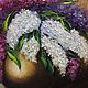 Painting Lilac flowers oil on canvas painting bouquet. Pictures. Kind paintings by Irina Belozerova. My Livemaster. Фото №4