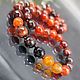 Women's beads made of natural sardonyx stones. Beads2. naturalkavni. Online shopping on My Livemaster.  Фото №2