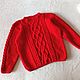  Red knitted children's jumper for 5 years, Sweaters and jumpers, Voronezh,  Фото №1