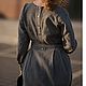 Order Women's linen dress with long sleeves in the floor gray. ZanKa. Livemaster. . Dresses Фото №3
