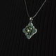 Кулон "Клевер" серебро, горячая эмаль, муассаниты, хромдио. Кулон. KLIM.jewelry.art. Интернет-магазин Ярмарка Мастеров.  Фото №2