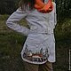 Куртка-пальто "Коты Санкт-Петербурга"с ручной росписью. Куртки. Ирина (dneproart). Ярмарка Мастеров.  Фото №5