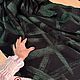 Лен с вискозой жаккардовый, двухсторонний, темно-зеленая графика. Ткани. Эксклюзивные ткани made in ITALY. Интернет-магазин Ярмарка Мастеров.  Фото №2