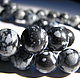 Obsidian snow 10 mm. Beads1. Elena (luxury-fittings). Online shopping on My Livemaster.  Фото №2
