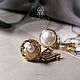 Серьги "Узорные" с жемчугом. Серьги классические. SCARABEY jewelry. Ярмарка Мастеров.  Фото №5