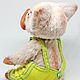 Teddy pig with opal pendant. Piggy, stuffed toy, pig. Teddy Toys. ATola. My Livemaster. Фото №5
