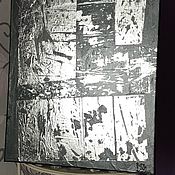 Картины и панно handmade. Livemaster - original item Painting with silver enamel on a dark 
