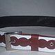 Womens leather belt 'White-brown Croco', Straps, Taganrog,  Фото №1