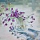 Painting flowers delicate lobelia. Pictures. Nadezhda Fedorova oil paintings. Online shopping on My Livemaster.  Фото №2