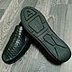 Order Moccasins made of genuine Python and nubuck leather, in black!. SHOES&BAGS. Livemaster. . Moccasins Фото №3