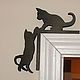Silhouette of cats on the door jamb or window, Words, Moscow,  Фото №1