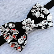 Аксессуары handmade. Livemaster - original item Velvet bow Glitter with freshwater pearls.. Handmade.