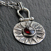 Украшения handmade. Livemaster - original item Silver pendant with garnet. Handmade.